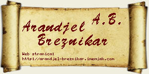 Aranđel Breznikar vizit kartica